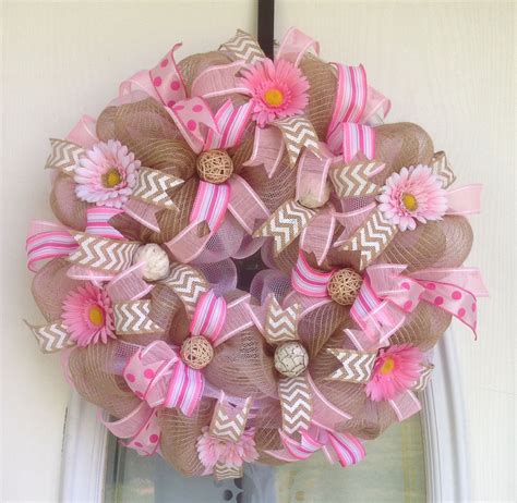 deco mesh pink|pink deco mesh wreath.